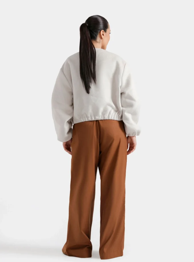 WOOLEN ZIPPER JACKET WITH HOOD