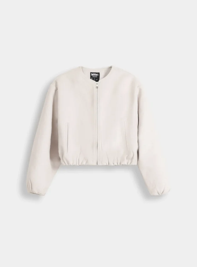 WOOLEN ZIPPER JACKET WITH HOOD