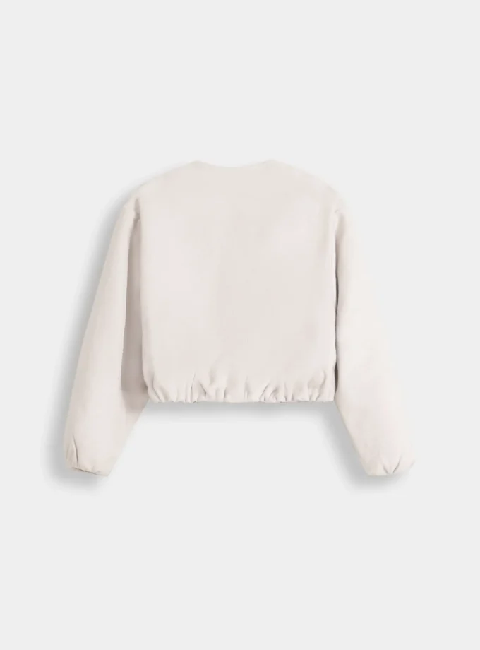 WOOLEN ZIPPER JACKET WITH HOOD