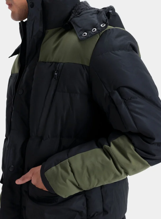 Quilted Puffer Jacket With Hood